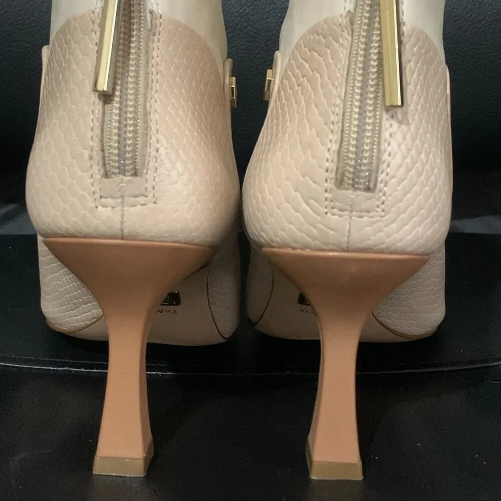 Louise et Cie Cream Leather Ankle Boots 7.5 - Picture 4 of 7